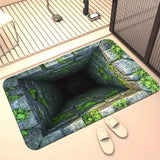 Front Door Mat Entrance Brick Bottomless Hole Area Rug 3D Trap Optical Visual Illusion Rugs Playroom Floor Carpet Mat