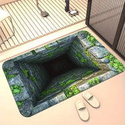 3D Bottomless-Brick Optical-Illusion Floor Mat