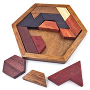 Wooden Hexagon Tangram Puzzle