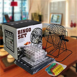 Deluxe Bingo Set Board Game Toys Large Groups Gathering Party Lottery Game Props Manual Lottery Machine Tabletop Game Toys