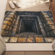 3D Bottomless-Brick Optical-Illusion Floor Mat