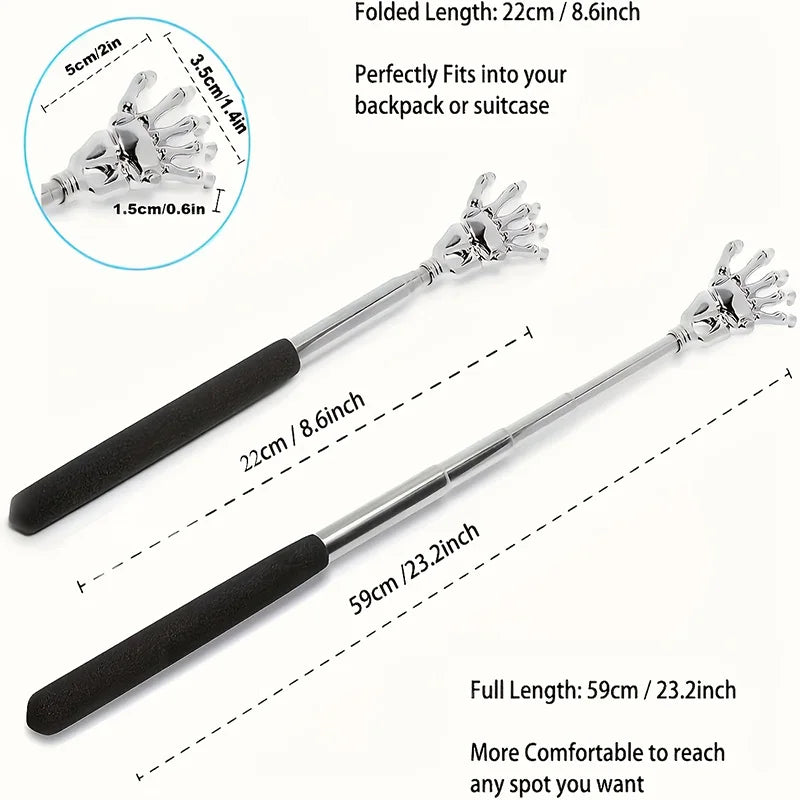 Telescopic Stainless-Steel Back Scratcher
