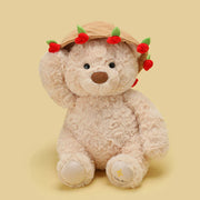 25 cm Teddy Bear with Roses – White or Brown