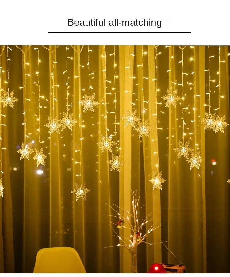 Solar Snowflake String Lights – 3.5 m or 7 m