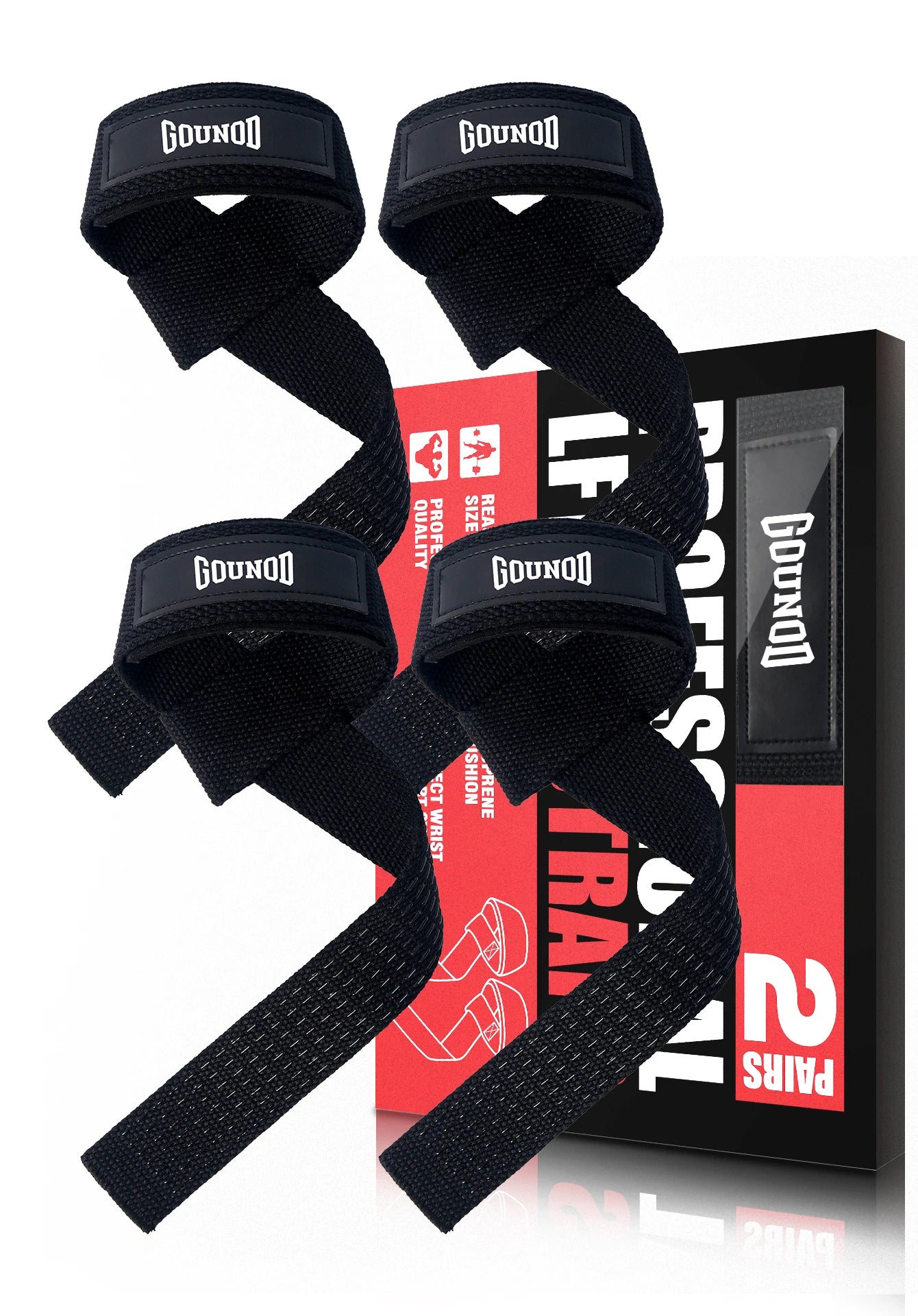 Silicone-Grip Weight-Lifting Straps