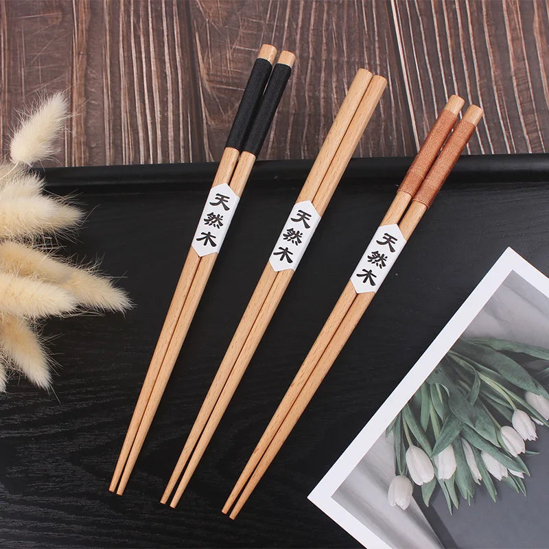 5 Pairs Wooden Chopsticks Wood Chopsticks Set Japanese Sushi Chopsticks Korean Chinese Snack Food Chop Sticks Kitchen Tableware