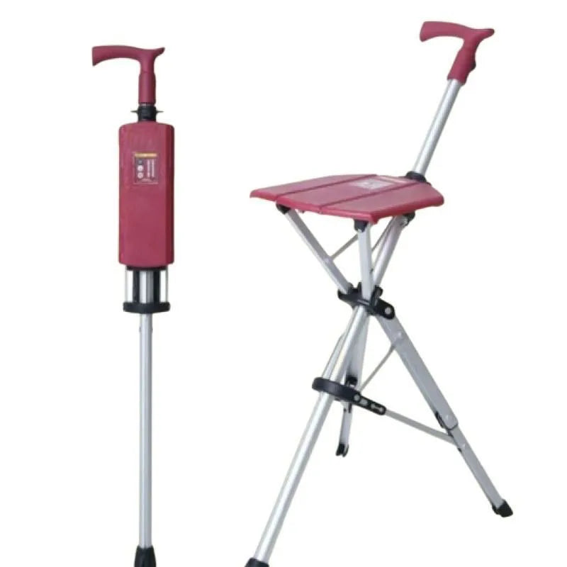 Foldable Walking Cane with Built-In Seat – 110 kg Capacity