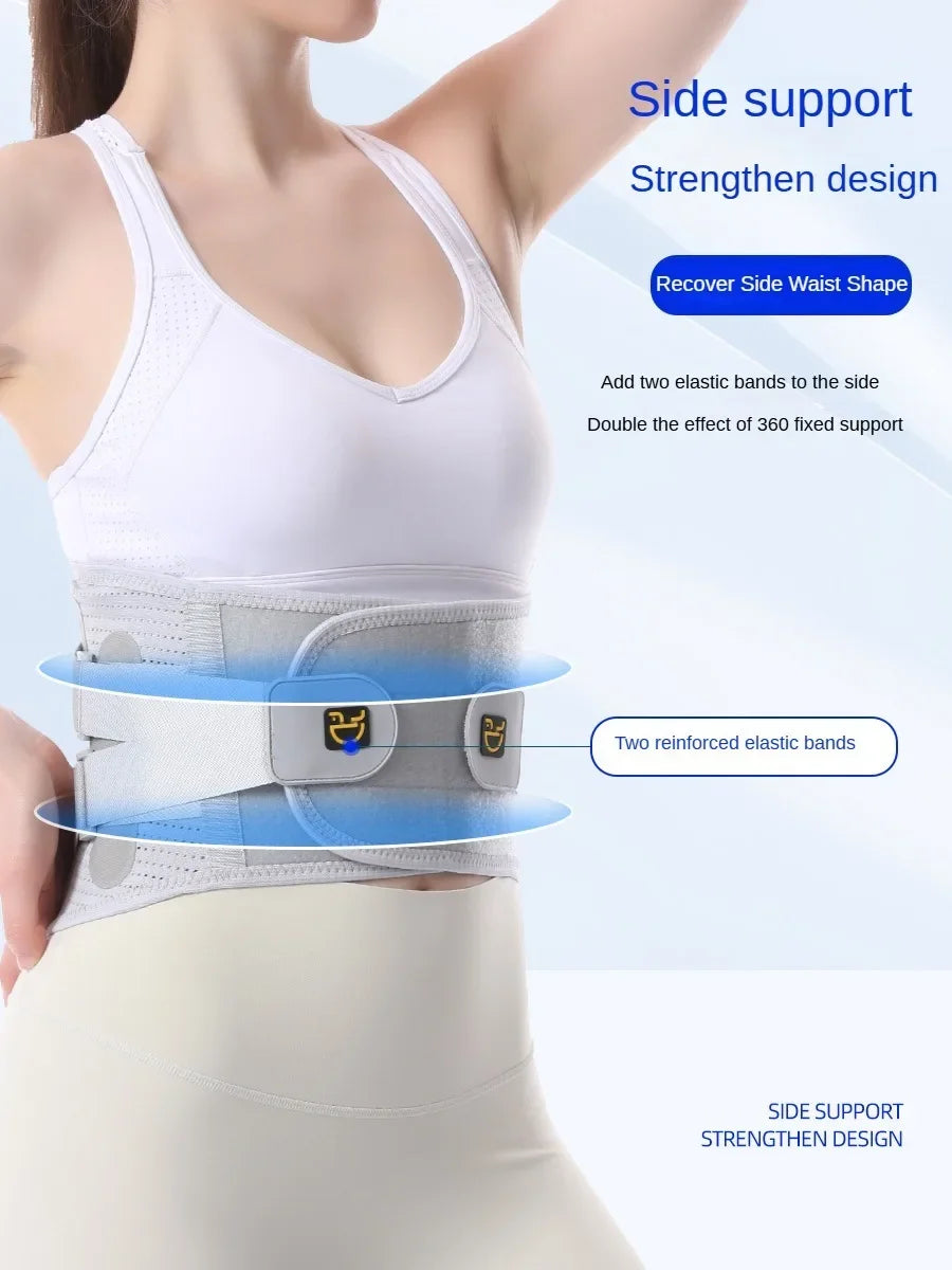 Adjustable Lower-Back Support Belt with 3 Pads