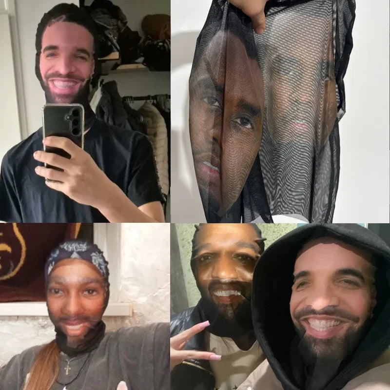 Realistic 3D Face Masks for Men Women Cosplay Mask Full Face Hip Hop Balaclava Hood Hat Headgear for Halloween Celebrity