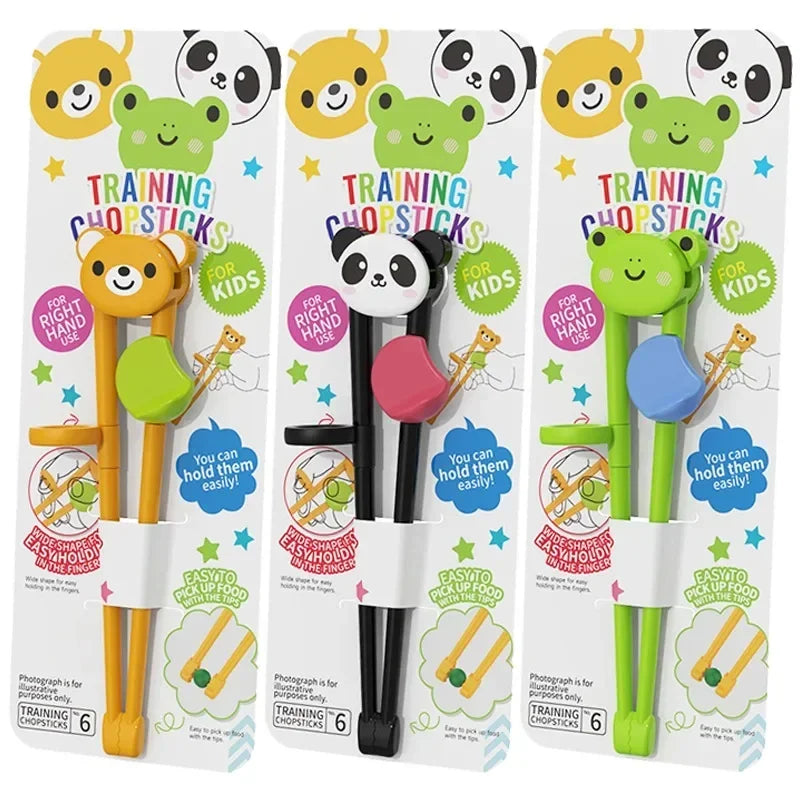 3/1PCS Cute Animal Learning Chopsticks for Children Cartoon Elementary Chopsticks Food Grade Training Chopsticks Kids Tableware