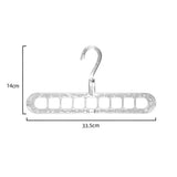 9 In 1 Clothes Hanger Household Plastic Multi-function Nine-hole Clothes Drying Horizontal Vertical Rotating Hanger 1Pc