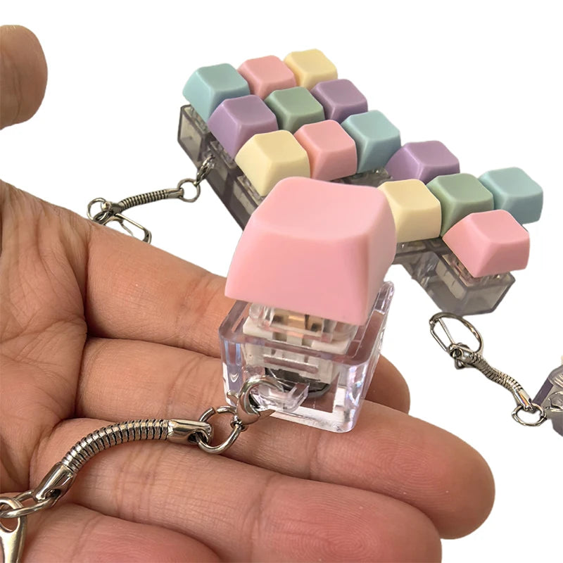 Mini Mechanical Keyboard Fidget Keychain – 4 Styles