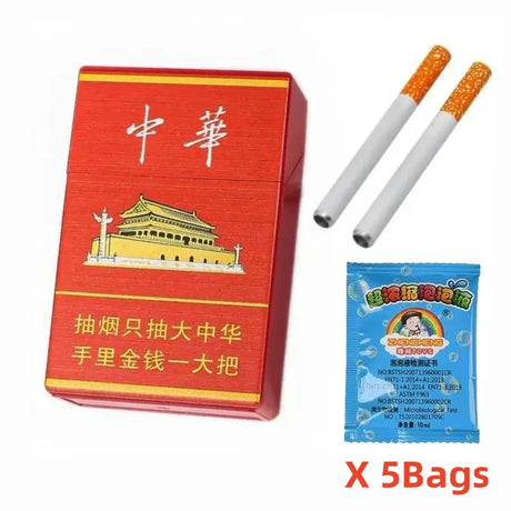Funny cigarette box toy photo prop, gift for friends, bubble machine outdoor portable device