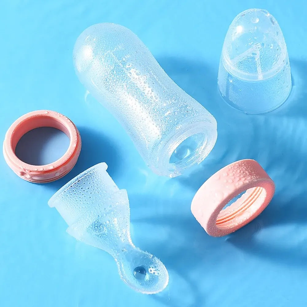 90 mL Silicone Baby Food Feeder & Squeeze Spoon