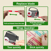 Gift-Wrapping Paper Cutter & Tape Dispenser Set