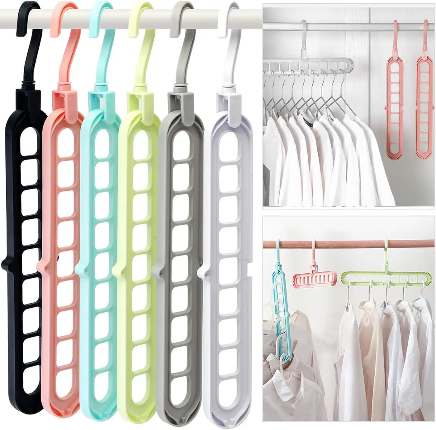 9-Hole Folding Cascading Hanger – 1 or 3 Pack