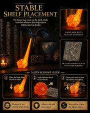 Dragon Bookshelf Nook Light, 3D Fire-Breathing Shelf Decor | Flying Dragon Design Book Lover Gift | Halloween Shelf Display