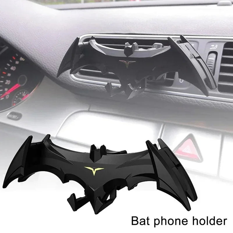 Bat-Shaped Car Air-Vent Phone Holder – Black