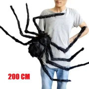Poseable Giant Black Halloween Spider – 30cm to 200cm