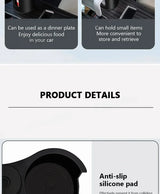 Car Cup Holder Expender Multi-Function Drink Holder with Food Table 360 Degree Adjustable Base Tray for Lunch Snack