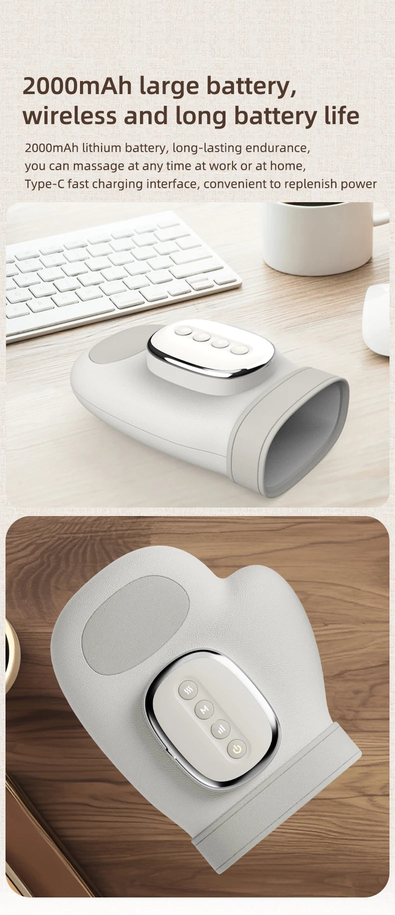 Premium Cordless Hand Massager with 13 Airbags – Compression Therapy for Hands & Wrists