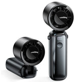 Portable Handheld Turbo Fan 5000mAh Rechargeable Fan With 6 Speeds Foldable Neck/Desk Fan With Digital Display Pocket Small Fans