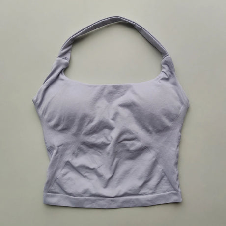 Impact Halter Top Push-Up Sports Bra Backless Design Yoga Tank Top Fitness Workout Activewear Gym Clothes Sports Bras