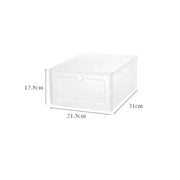 Stackable Clear Drawer Shoe Boxes – 2 Sizes, 1 or 6 Pack