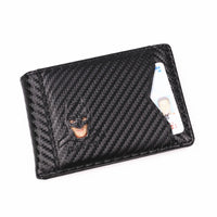 Leather Bat ID Wallet Slim Bifold Credit Card Holder Case With Cutout Superhero Face Eyes Mask Gift