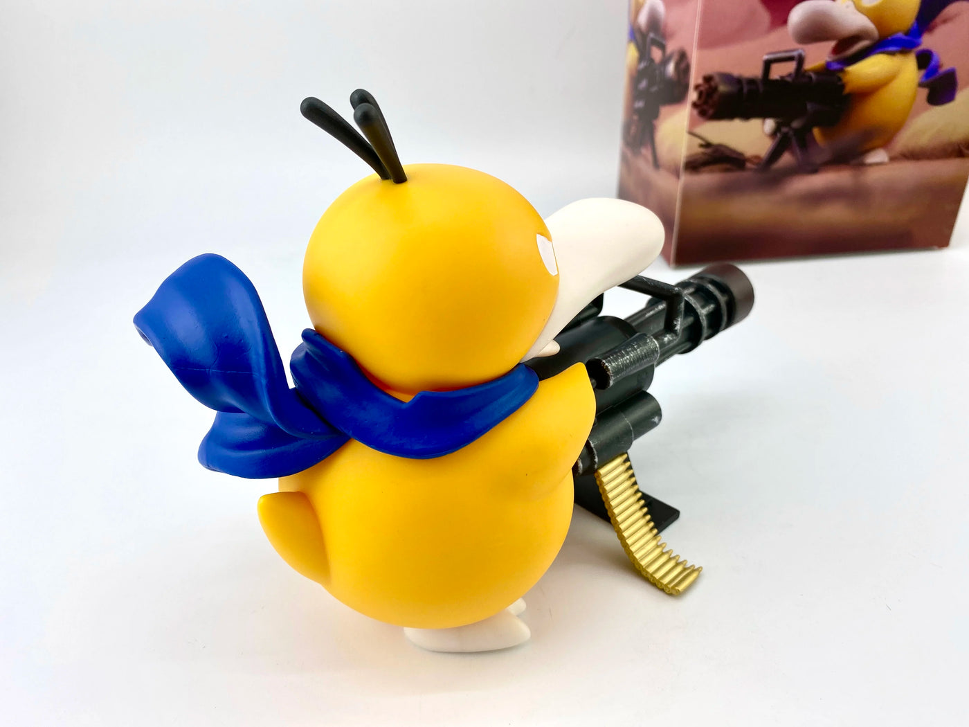 Pokemon Psyduck Gatling Gun Anime Figure Cross Dressing Toys PVC Statue Model Collection Decor Creative Peripheral Birthday Gift