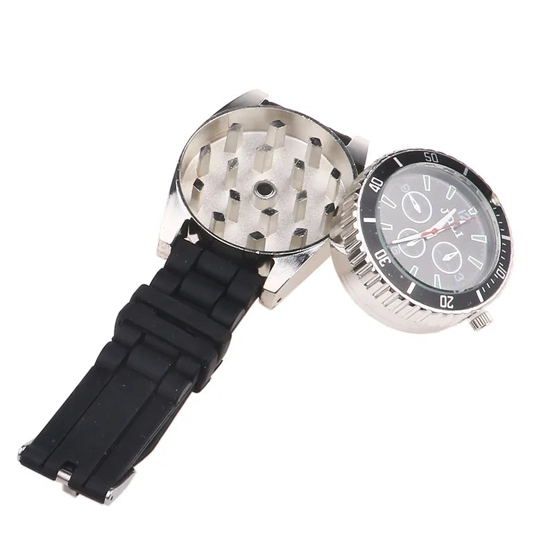 Watch-Shaped Zinc Alloy Herb & Spice Grinder – 4 Colours