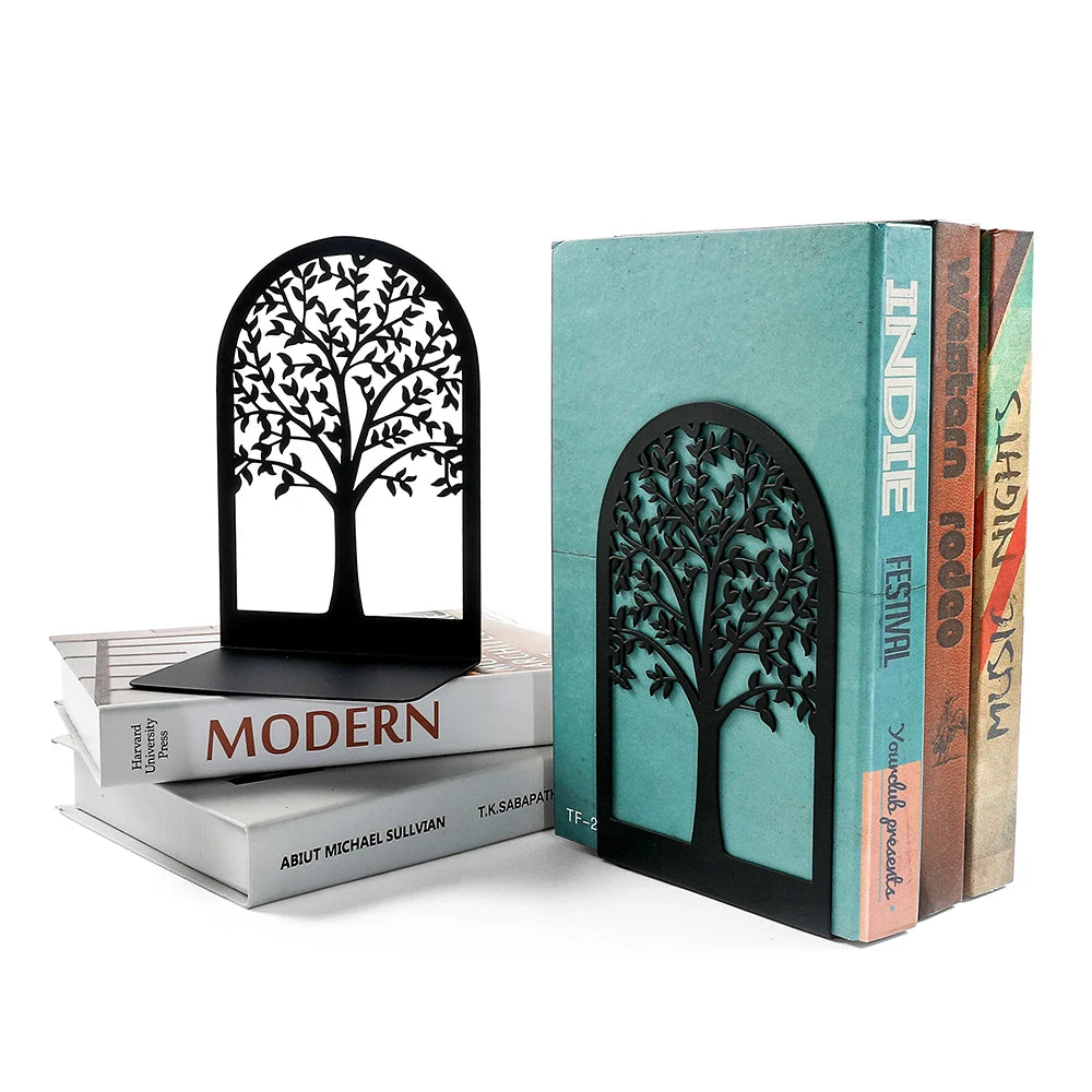 Black Tree-of-Life Metal Desktop Bookends