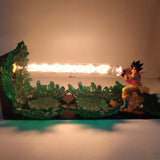 Dragon Ball Anime Son Goku KaMeHaMeHa Lamp Led Bulb Action Figures Model Figurine Figure & Base & Lamp DIY Decoration Collection