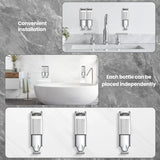 3-in-1 Quadrate Dispensers for The Shower,Shower soap Dispenser,Conditioner Dispenser, Shampoo Dispenser,No Drilled Wall Mounted