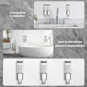 3-Chamber No-Drill Shower Soap Dispenser