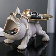 Home Decor Bulldog Figurine Dog Statue Storage Box Animal Ornament Resin Craft Art Sculpture Figurine Home Puppy Sculpture 30cm