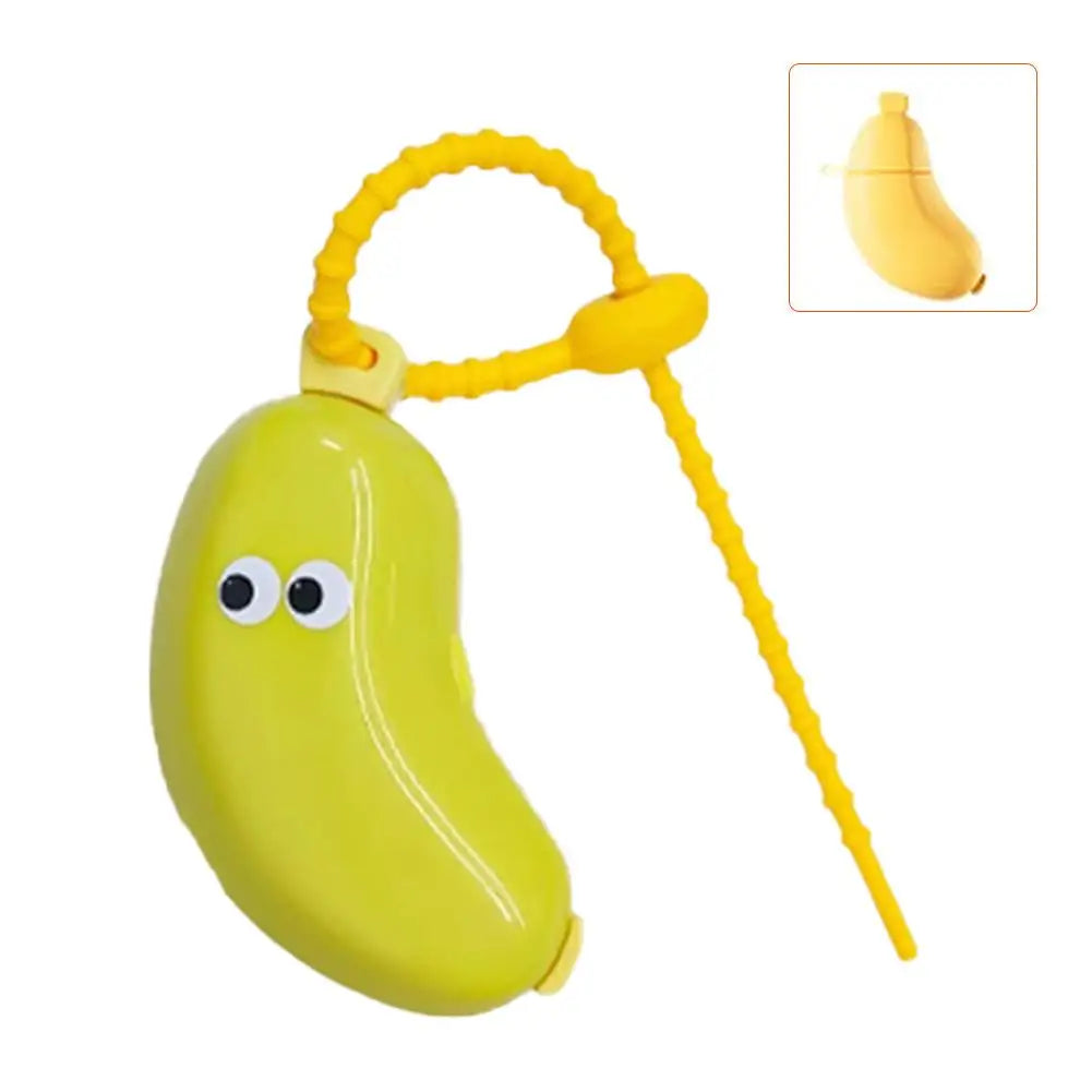 Banana-Shaped Travel Toothbrush & Mini-Tube Case