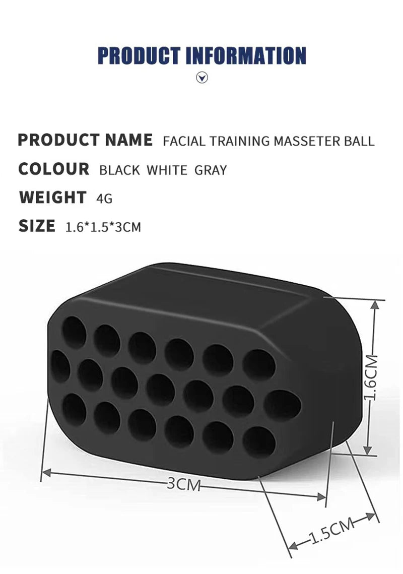 Silicone Jaw Exercise Balls – 5 Resistance Options