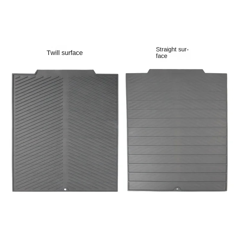 Grey Ridged Silicone Dish-Drying Mat – 3 Sizes