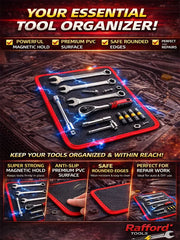 Extra-Strong Magnetic Tool Mat – Wipeable PVC Parts Tray for Screws, Bolts & Auto Repair