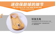 Wooden Desktop Mini Bowling Game Set