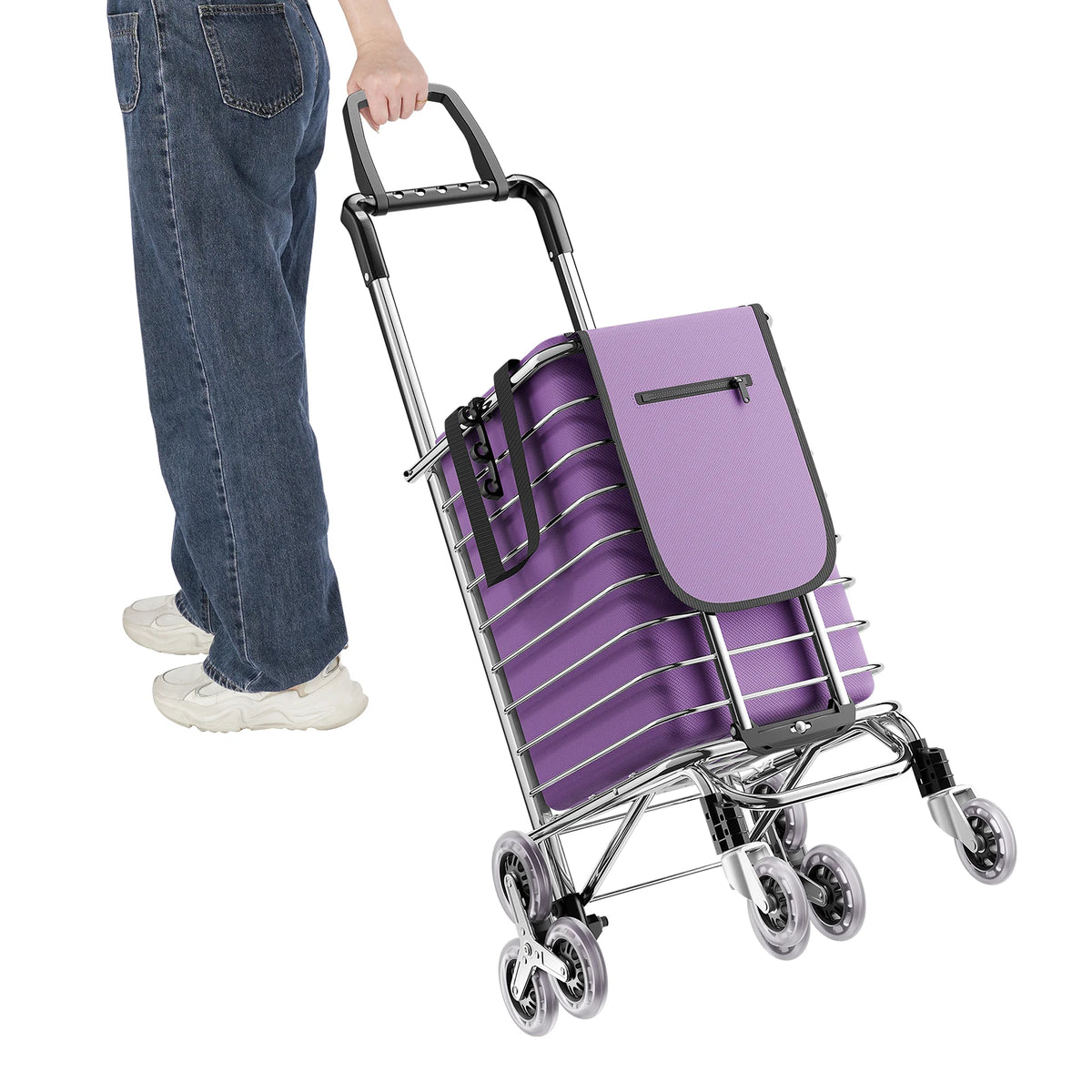 40 kg Foldable Stair-Climbing Shopping Trolley