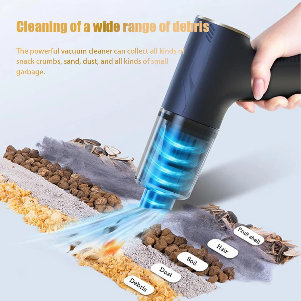 98000PA Handheld Car Vacuum Cleaner - Portable Wireless, Powerful Suction