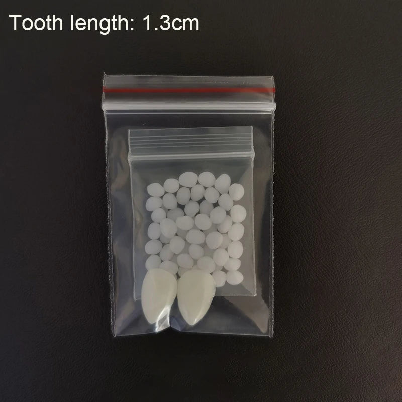 Vampire Fang Costume Teeth with Fitting Material – 5 Sizes