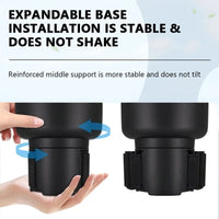 Expandable Car Cup Holder with 360° Snack Tray