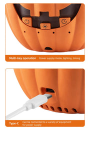 Halloween Pumpkin Aroma Diffuser & Humidifier – LED Night Light USB Essential Oil Mister