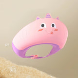 Adjustable Size Children Shampoo Cap Crown Baby Shower Cap Cartoon Bath Visor Infant Hair Shield Ear Protection Waterproof