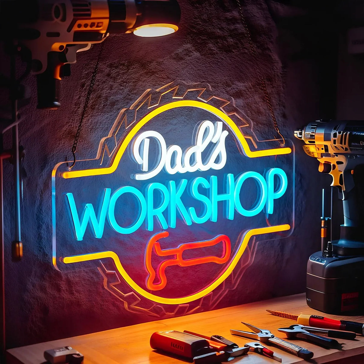 Dad's Workshop Neon Sign ,Fathers Day Gift,Custom Grandpa's Workshop ,Toys Fixed Free Grandpa Neon Sign,Gift For Dad & Grandpa
