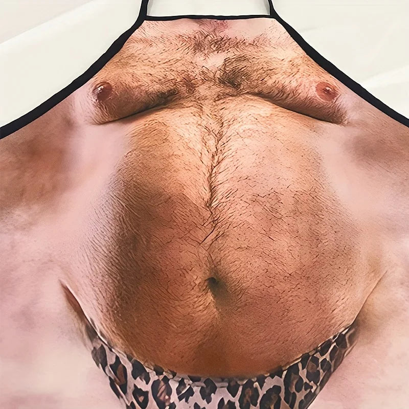 Funny Beer Belly Apron for Men - BBQ Grilling & Party Kitchen Apron,Adjustable Polyester Chef Apron with No-Pockets