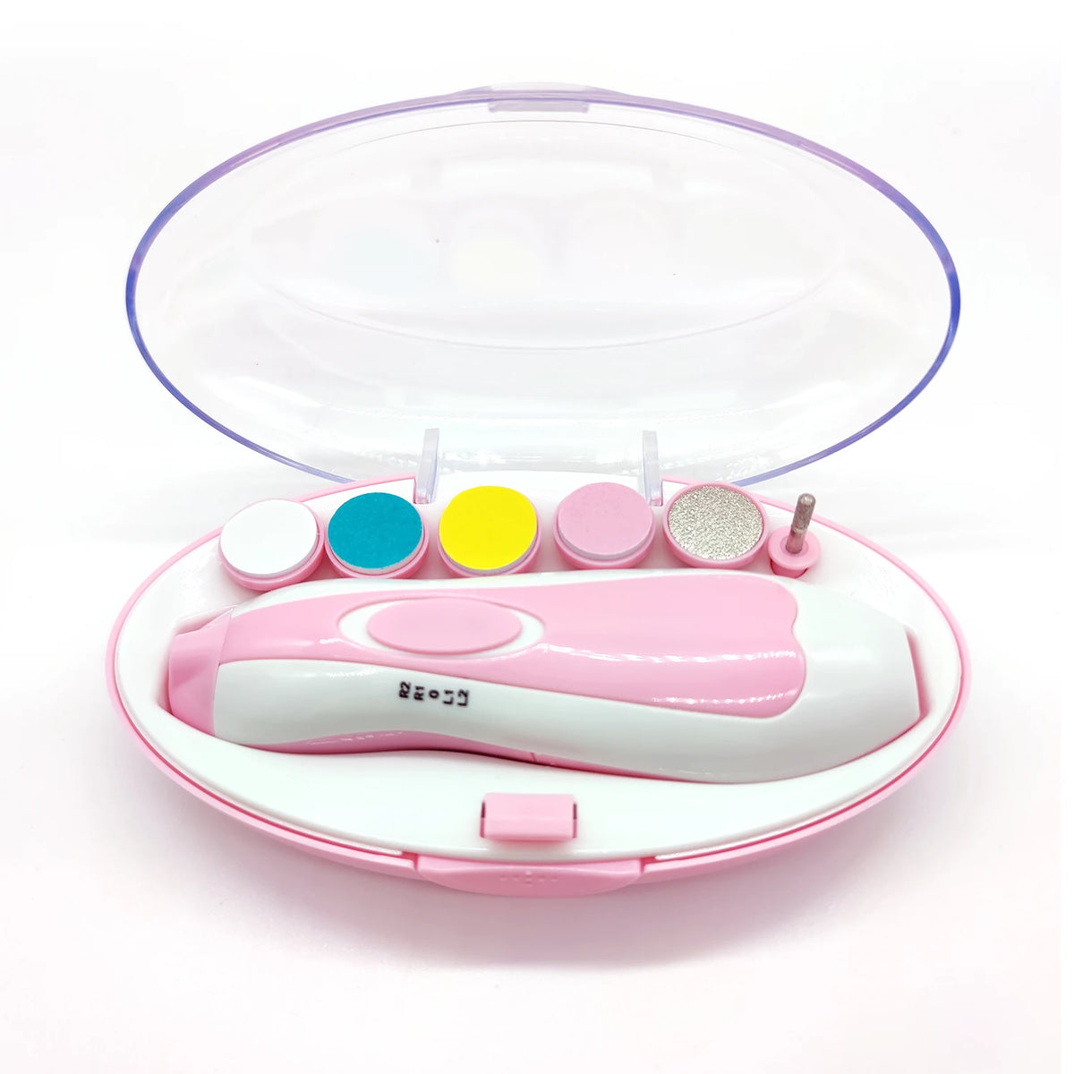 Electric Baby Nail File Set with LED Light – Pink or Blue
